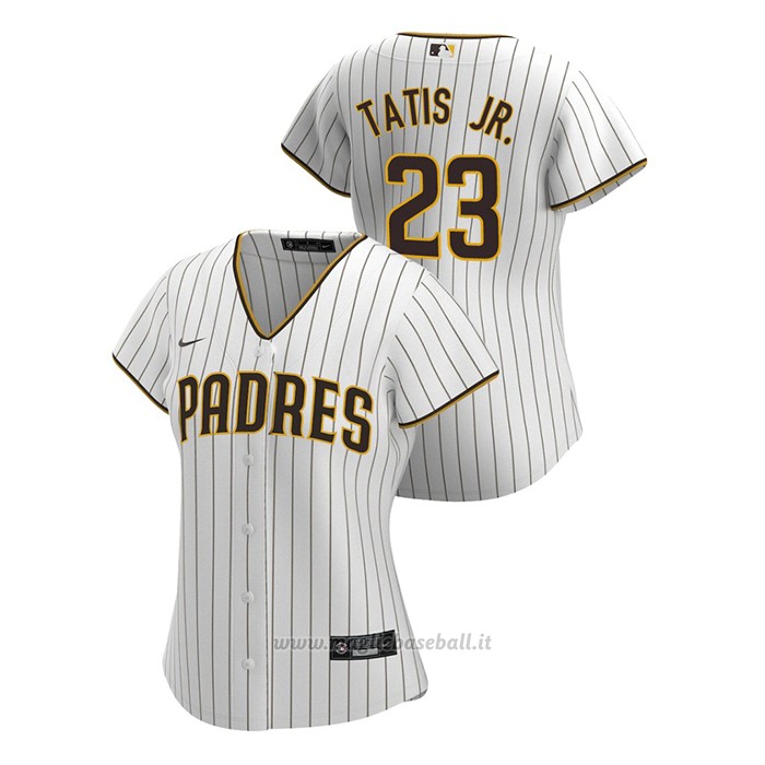 Maglia Baseball Donna San Diego Padres Fernando Tatis Jr. Replica 2020 Primera Bianco